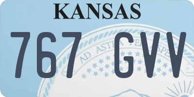 KS license plate 767GVV