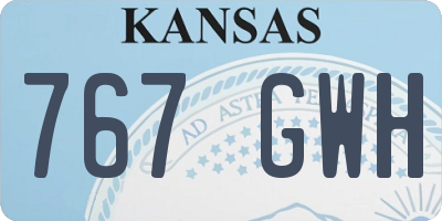 KS license plate 767GWH