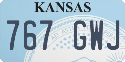 KS license plate 767GWJ