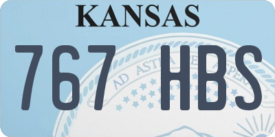 KS license plate 767HBS
