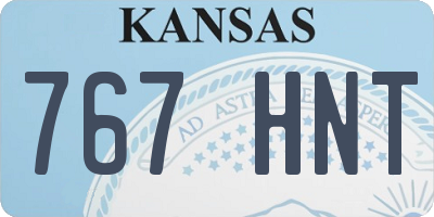 KS license plate 767HNT