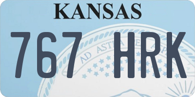KS license plate 767HRK