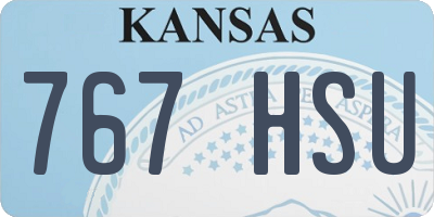 KS license plate 767HSU
