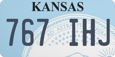 KS license plate 767IHJ