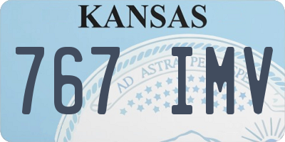 KS license plate 767IMV