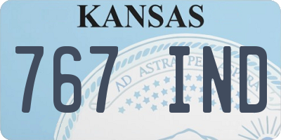 KS license plate 767IND