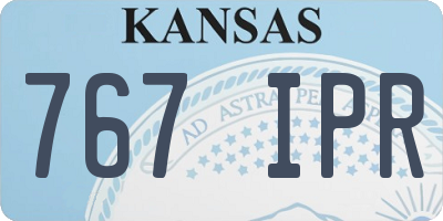 KS license plate 767IPR