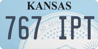 KS license plate 767IPT