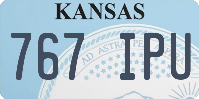 KS license plate 767IPU