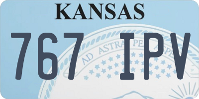 KS license plate 767IPV