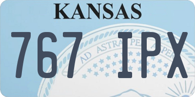 KS license plate 767IPX