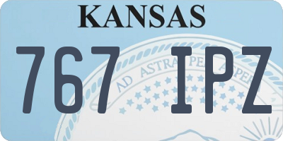 KS license plate 767IPZ