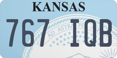 KS license plate 767IQB