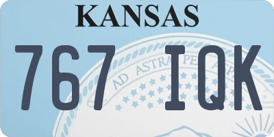 KS license plate 767IQK