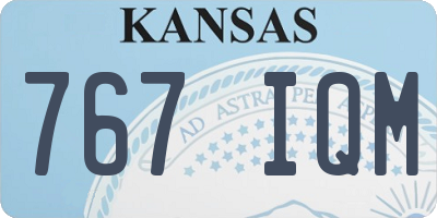 KS license plate 767IQM