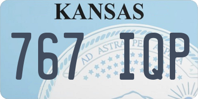 KS license plate 767IQP