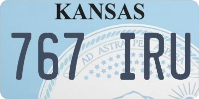 KS license plate 767IRU