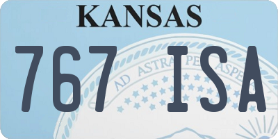 KS license plate 767ISA
