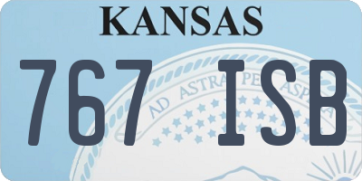 KS license plate 767ISB