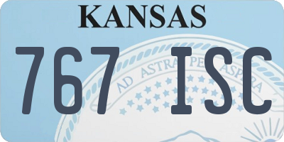 KS license plate 767ISC