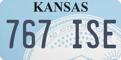 KS license plate 767ISE
