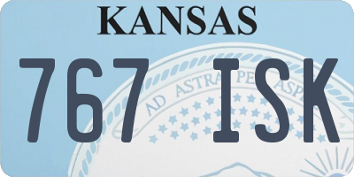 KS license plate 767ISK