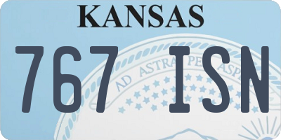 KS license plate 767ISN