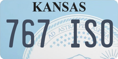 KS license plate 767ISO