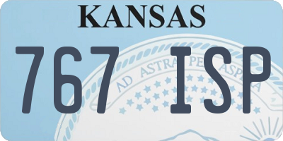 KS license plate 767ISP
