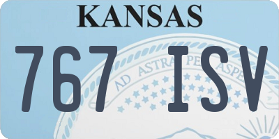 KS license plate 767ISV