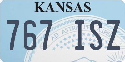 KS license plate 767ISZ