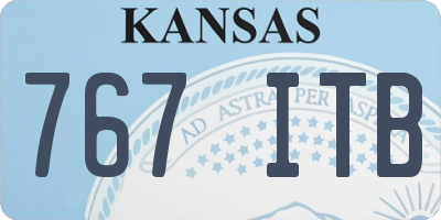 KS license plate 767ITB