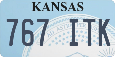 KS license plate 767ITK