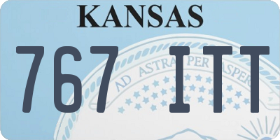 KS license plate 767ITT