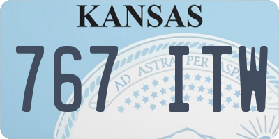 KS license plate 767ITW