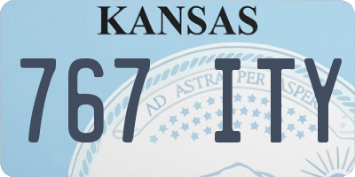 KS license plate 767ITY
