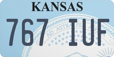 KS license plate 767IUF
