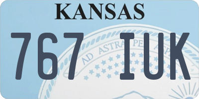 KS license plate 767IUK