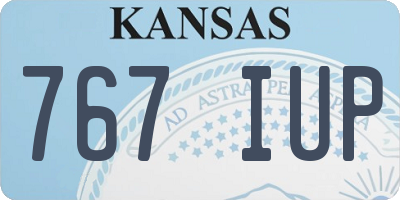 KS license plate 767IUP
