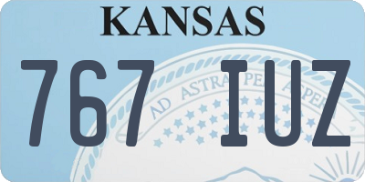KS license plate 767IUZ