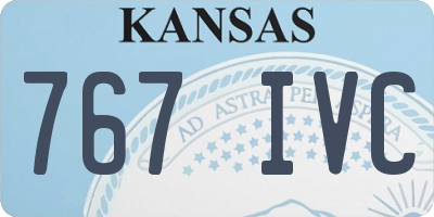 KS license plate 767IVC
