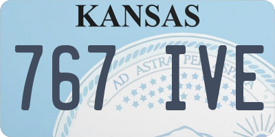 KS license plate 767IVE