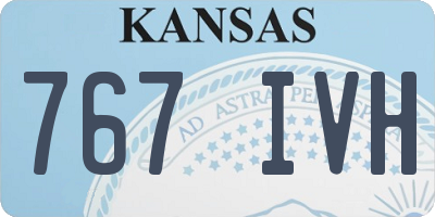 KS license plate 767IVH