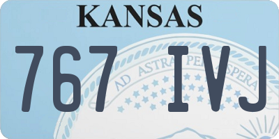 KS license plate 767IVJ