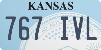 KS license plate 767IVL