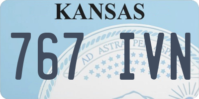 KS license plate 767IVN
