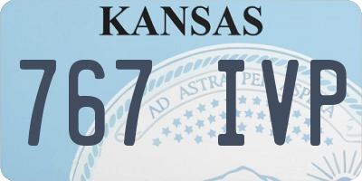 KS license plate 767IVP