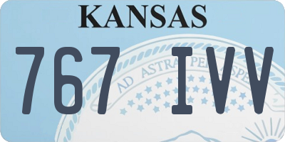 KS license plate 767IVV