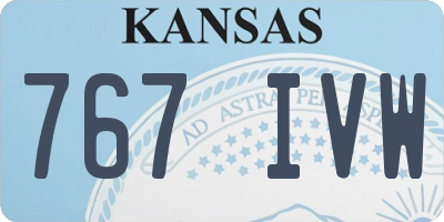 KS license plate 767IVW