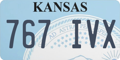 KS license plate 767IVX